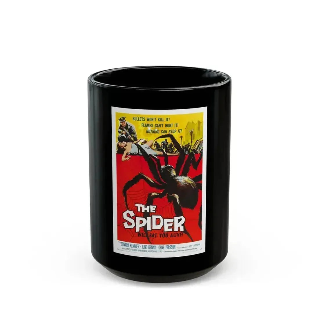 EARTH VS THE SPIDER (THE SPIDER) 1958 Movie Poster - Black Coffee Mug 15oz - Go Mug Yourself