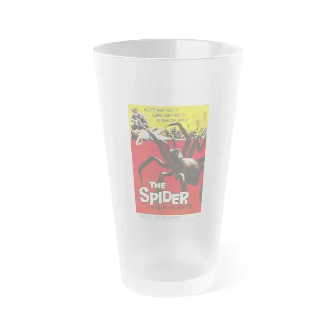 EARTH VS THE SPIDER (THE SPIDER) 1958 Movie Poster - Frosted Pint Glass 16oz 16oz Frosted - Go Mug Yourself