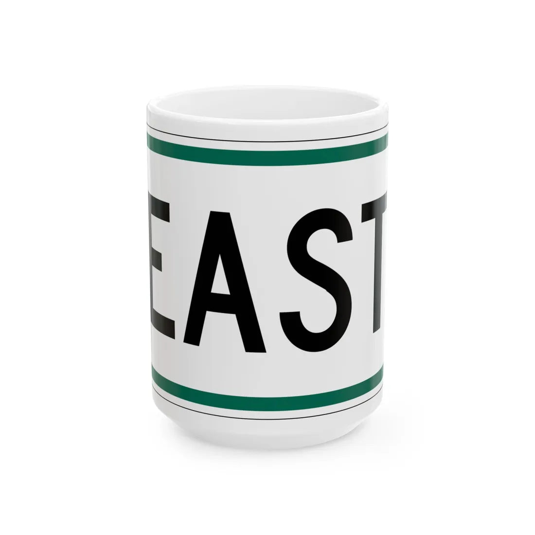 East plate small South Dakota (South Dakota) (Road Sign) White Coffee Mug 15oz - Go Mug Yourself