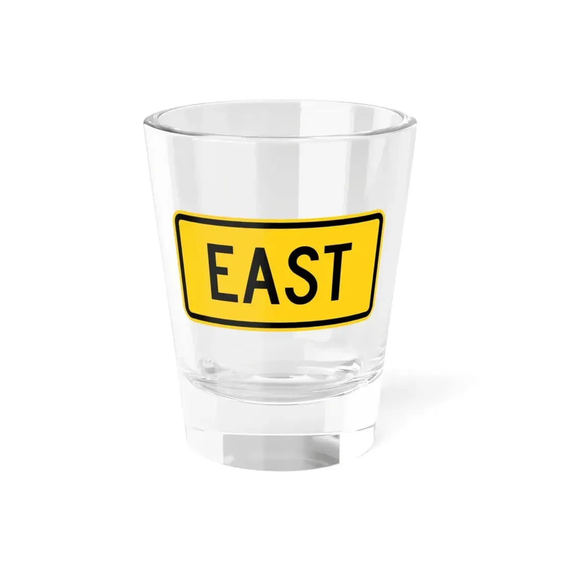 East plate small Wyoming (Wyoming) (Road Sign) Shot Glass 1.5oz 1.5oz - Go Mug Yourself