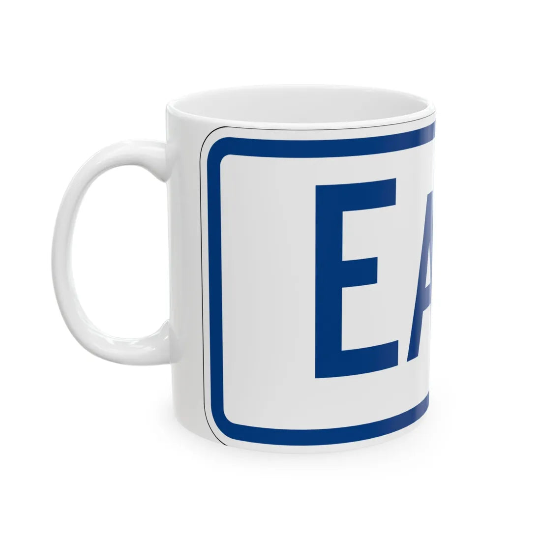 East plate South Carolina (South Carolina) (Road Sign) White Coffee Mug - Go Mug Yourself