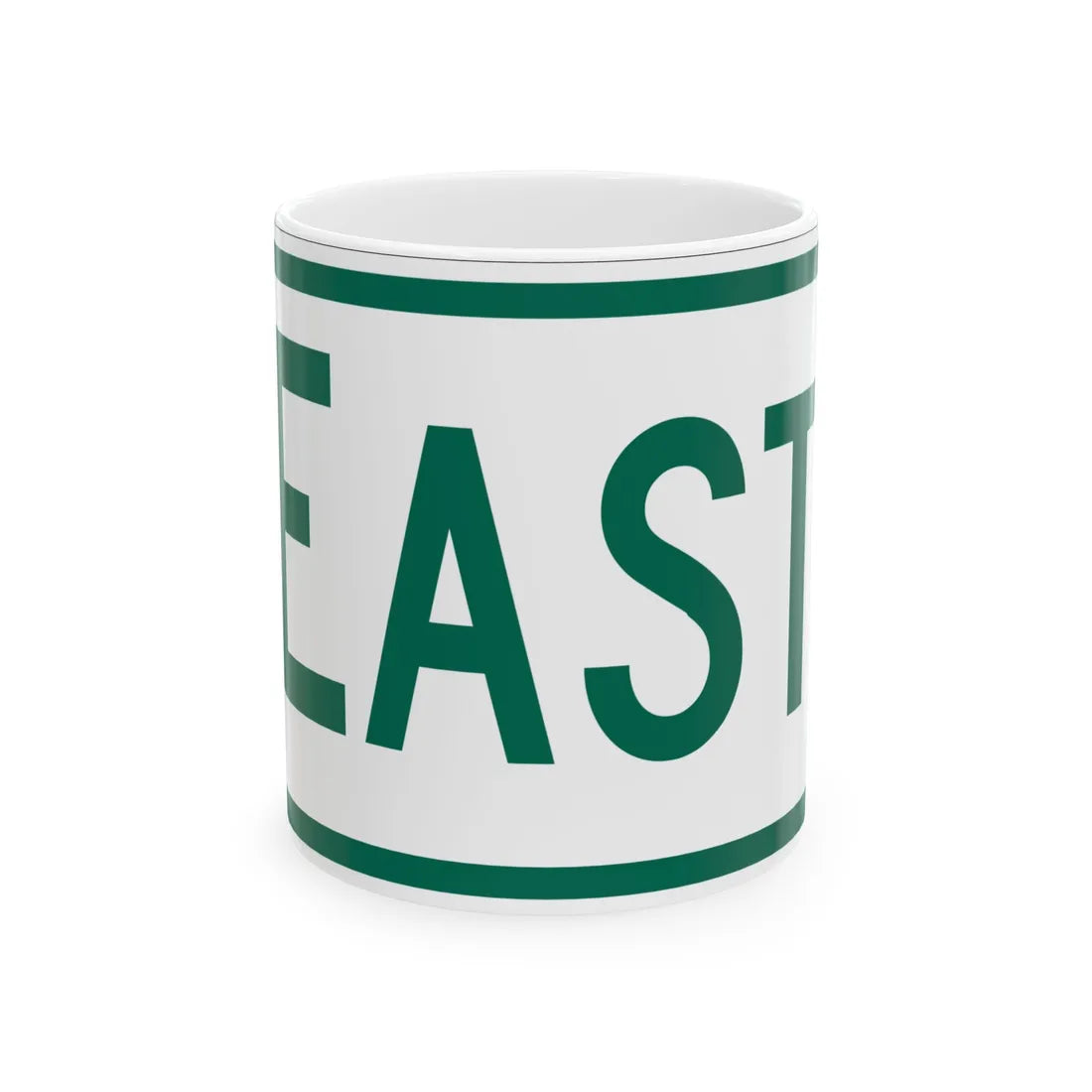 East plate Vermont (Vermont) (Road Sign) White Coffee Mug 11oz - Go Mug Yourself