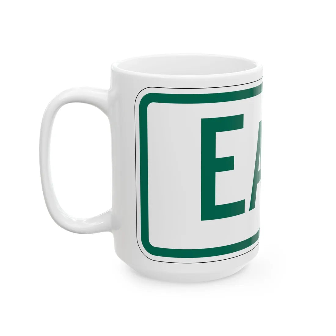 East plate Vermont (Vermont) (Road Sign) White Coffee Mug - Go Mug Yourself
