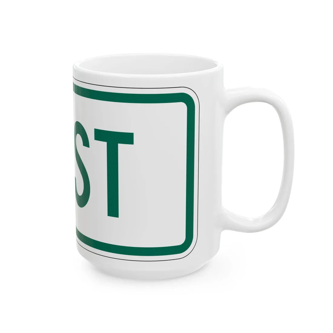 East plate Vermont (Vermont) (Road Sign) White Coffee Mug - Go Mug Yourself