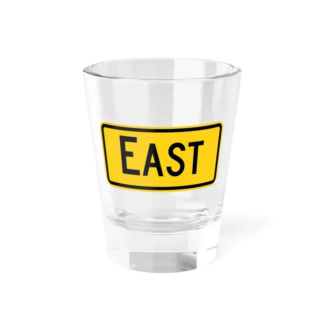 East plate Wyoming (Wyoming) (Road Sign) Shot Glass 1.5oz 1.5oz - Go Mug Yourself