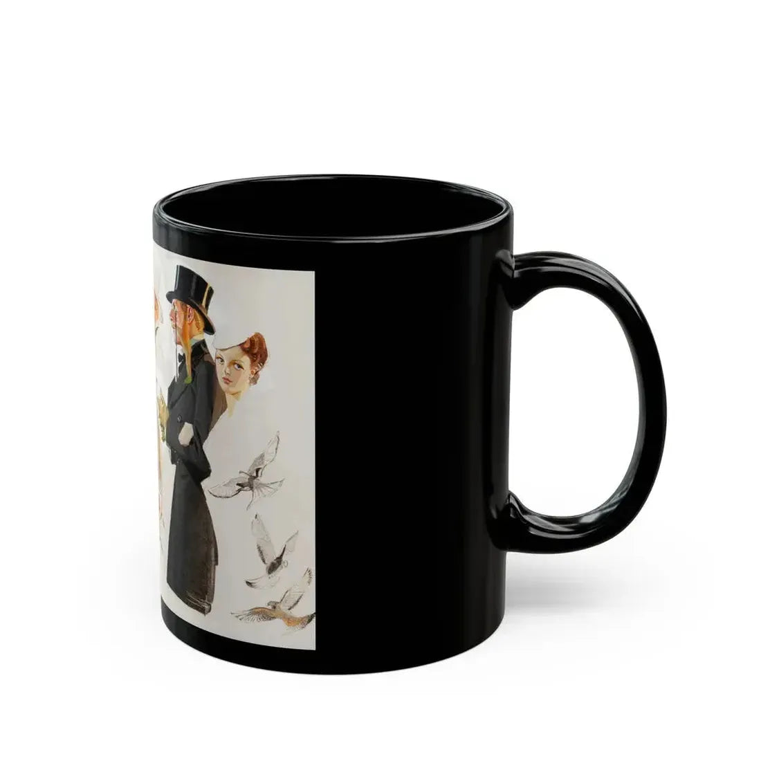 Easter Promenade, The Saturday Evening Post cover study, 1932 - Black Coffee Mug - Go Mug Yourself