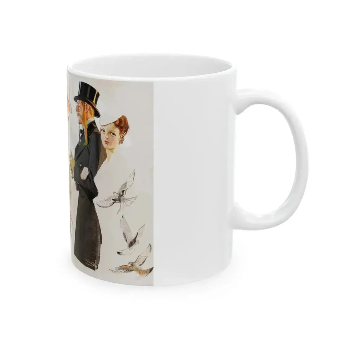 Easter Promenade, The Saturday Evening Post cover study, 1932 - White Coffee Mug - Go Mug Yourself