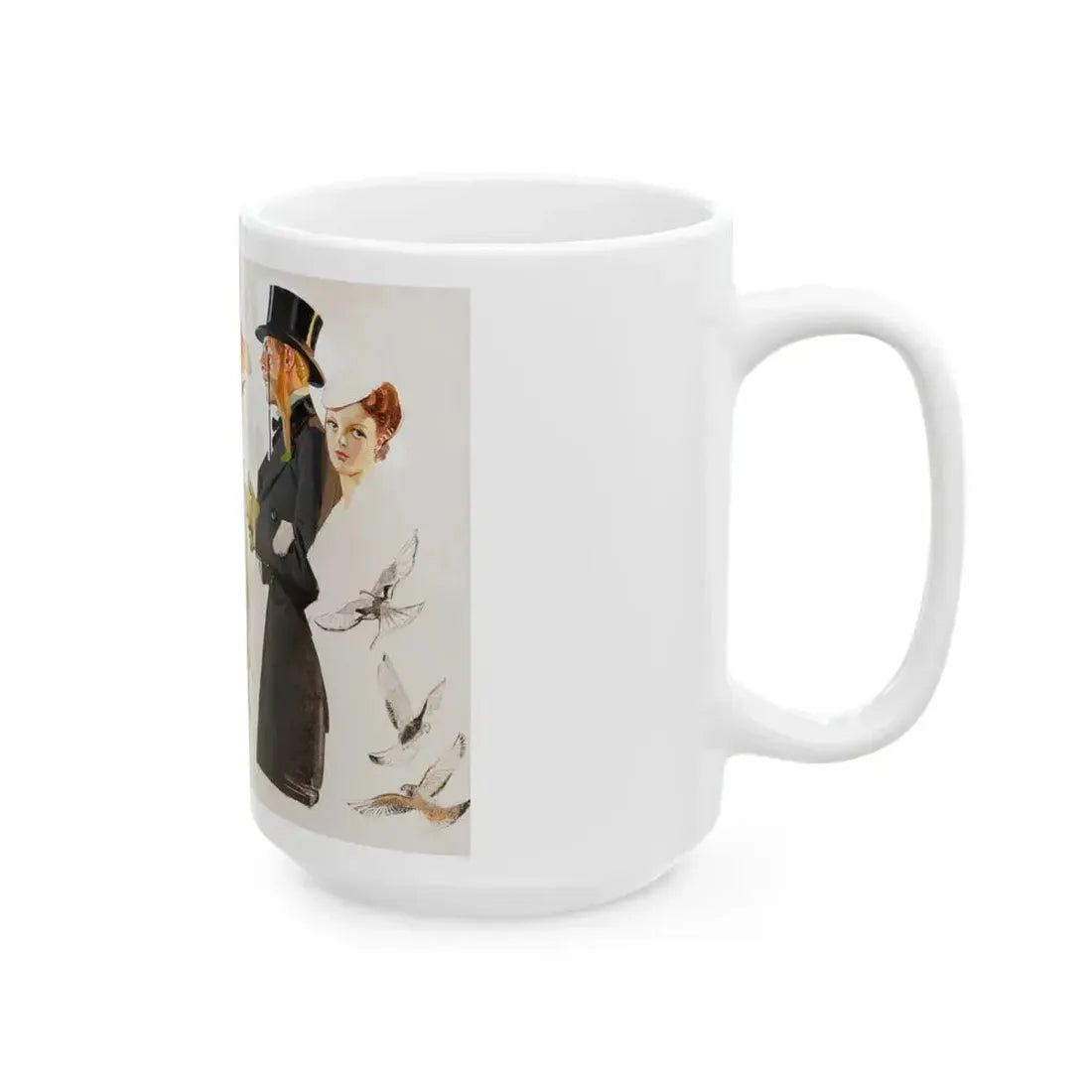 Easter Promenade, The Saturday Evening Post cover study, 1932 - White Coffee Mug - Go Mug Yourself