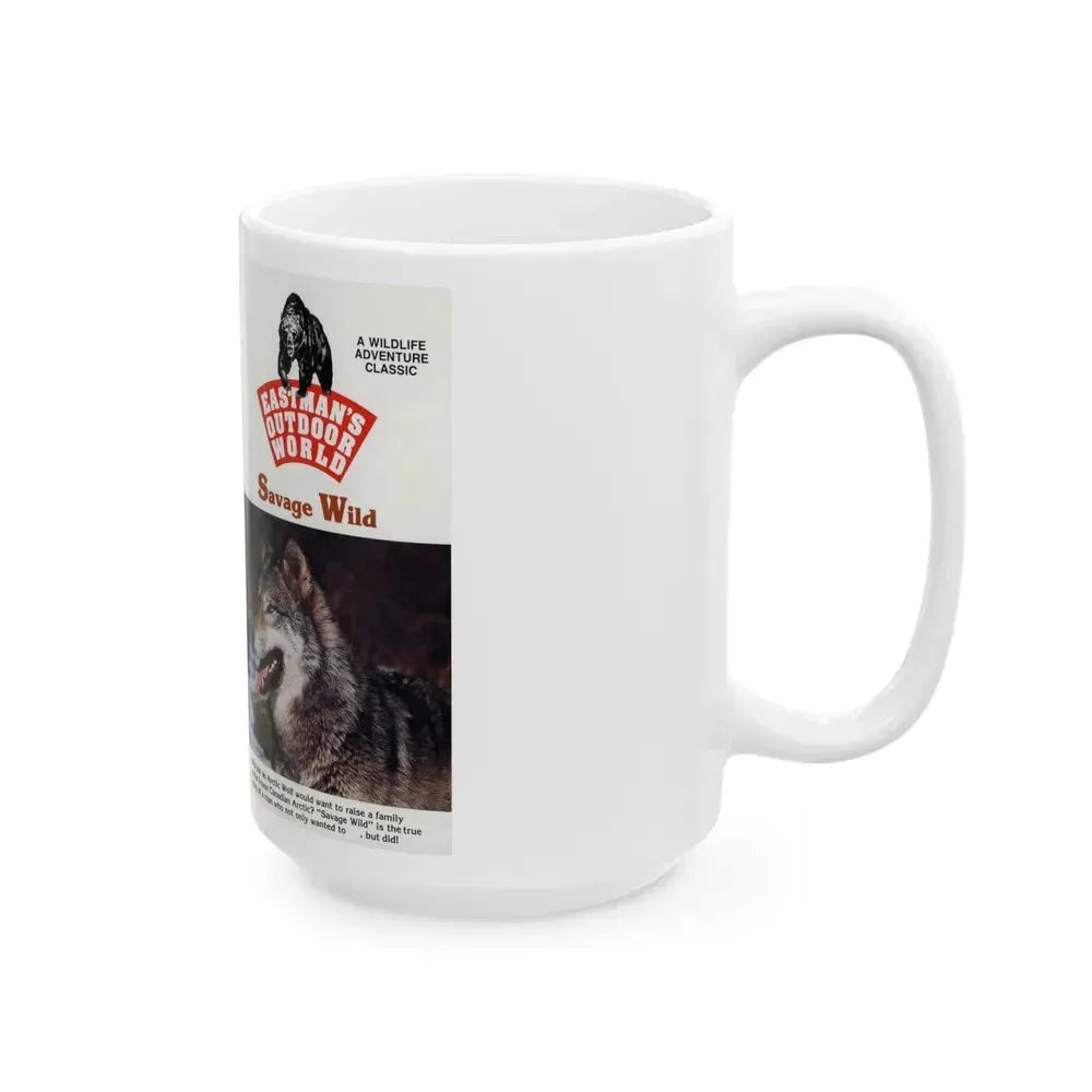 EASTMANS OUTDOOR WORLD SAVAGE WILD (VHS COVER) - White Coffee Mug - Go Mug Yourself