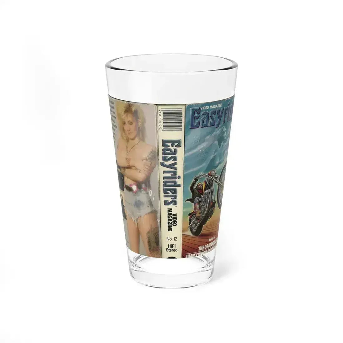 EASY RIDERS VIDEO MAGAZINE NUMBER 12 (VHS COVER) Pint Glass 16oz 16oz - Go Mug Yourself