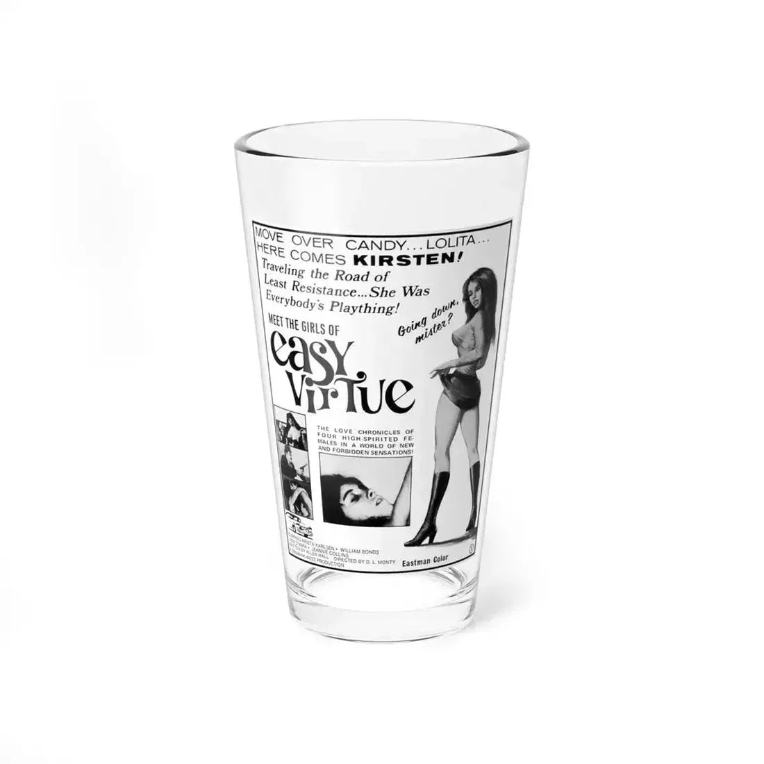 EASY VIRTUE 1972 Movie Poster - Pint Glass 16oz 16oz - Go Mug Yourself