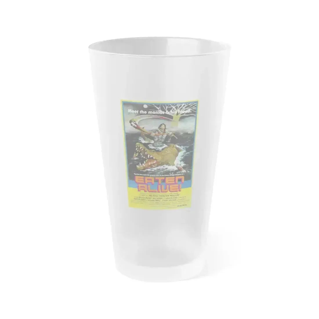 EATEN ALIVE (DEATH TRAP) 1976 Movie Poster - Frosted Pint Glass 16oz 16oz Frosted - Go Mug Yourself