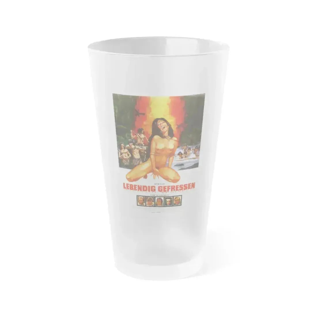 EATEN ALIVE (GERMAN) 1976 Movie Poster - Frosted Pint Glass 16oz 16oz Frosted - Go Mug Yourself