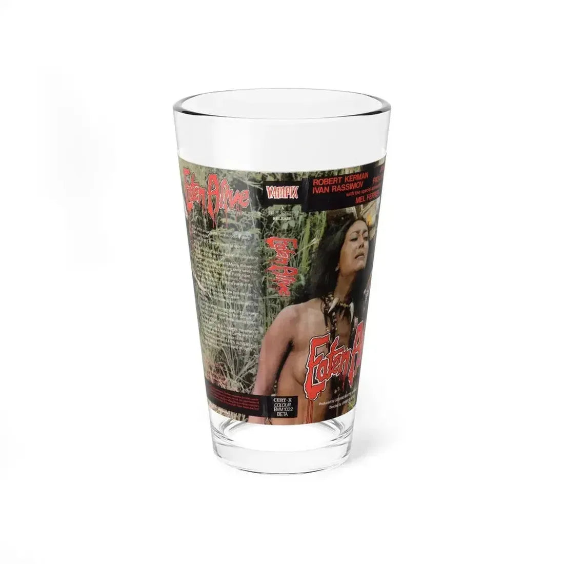 EATEN ALIVE VAMPIX (VHS COVER) Pint Glass 16oz 16oz - Go Mug Yourself