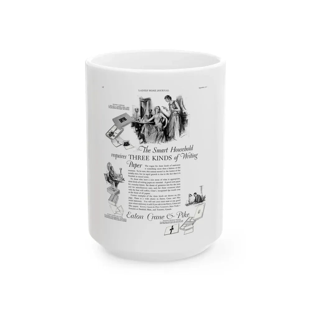 Eaton ad, Ladies' Home Journal, September 1927 - White Coffee Mug 15oz - Go Mug Yourself