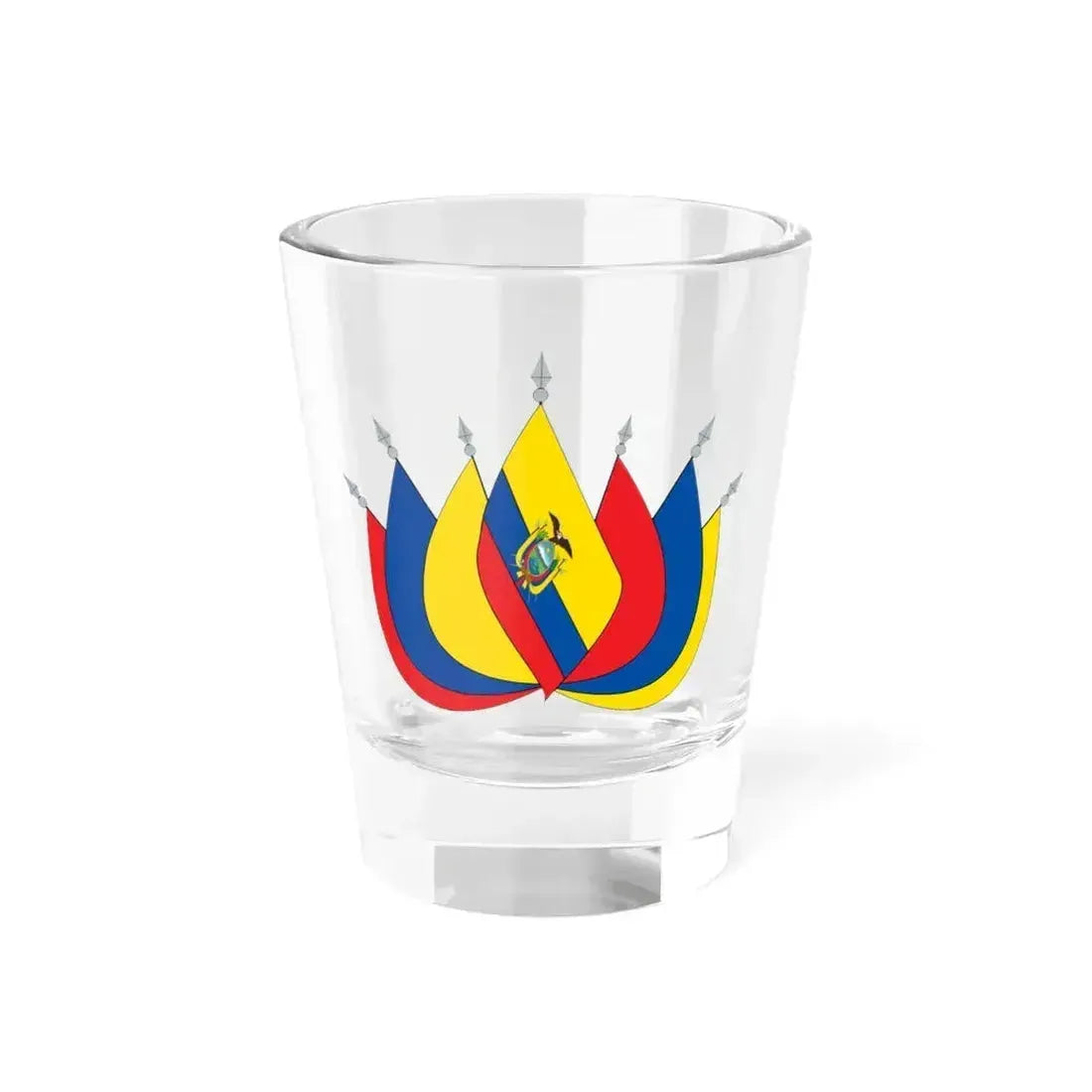 EC flag art (Ecuador) Shot Glass 1.5oz 1.5oz - Go Mug Yourself