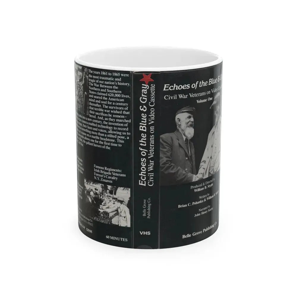 ECHOES OF BLUE AND GRAY (VHS COVER) - White Coffee Mug 11oz - Go Mug Yourself