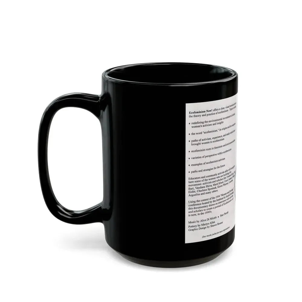 ECOFEMINISM NOW (VHS COVER) - Black Coffee Mug - Go Mug Yourself