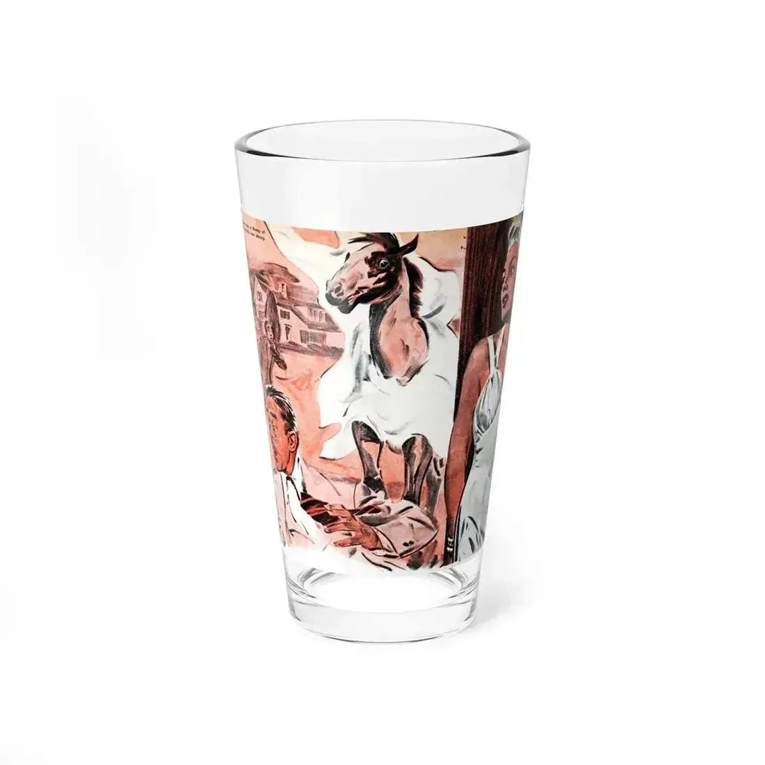 Ed holds a seance, Liberty magazine, March 1, 1941 - Pint Glass 16oz 16oz - Go Mug Yourself