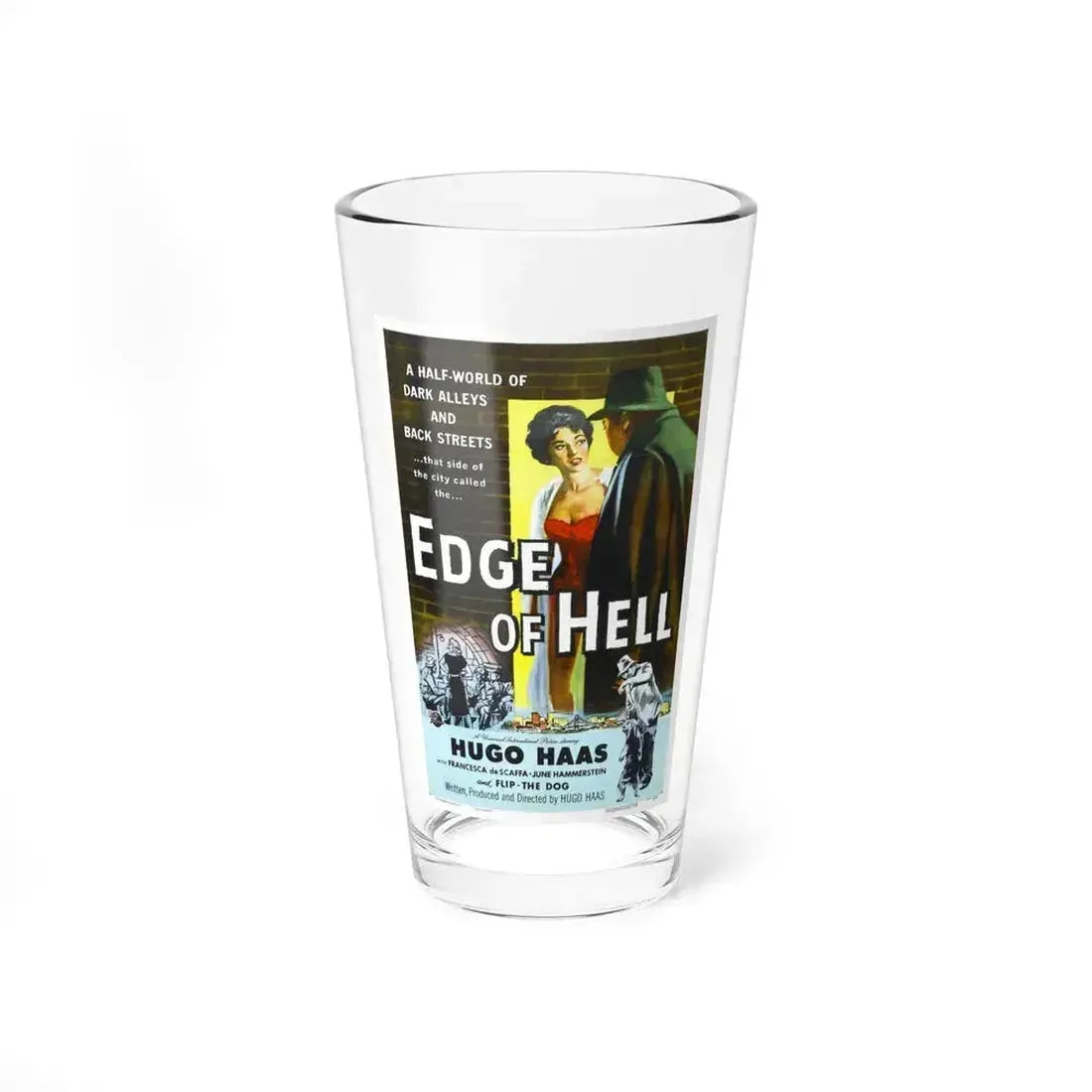 EDGE OF HELL 1956 Movie Poster - Pint Glass 16oz 16oz - Go Mug Yourself