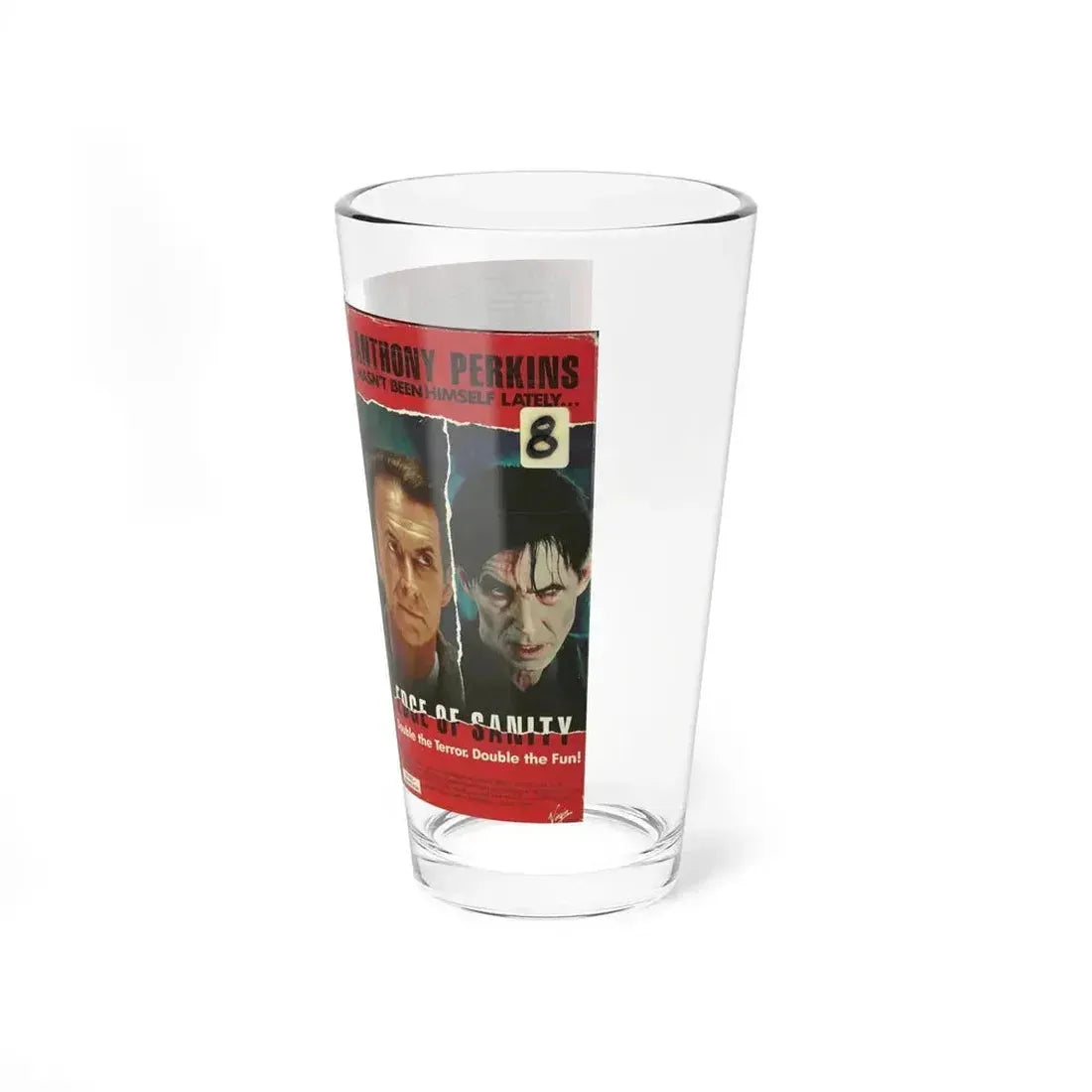 EDGE OF SANITY (VHS COVER) Pint Glass 16oz - Go Mug Yourself