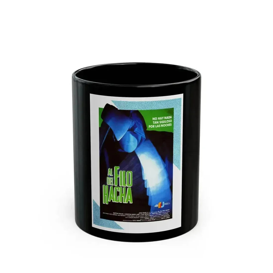 EDGE OF THE AXE 1988 Movie Poster - Black Coffee Mug 11oz - Go Mug Yourself