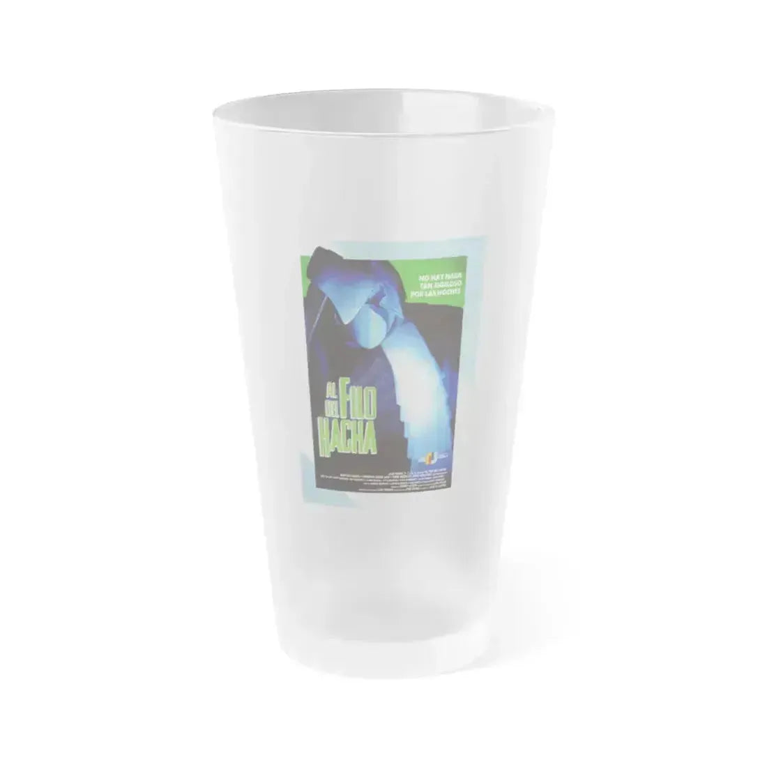 EDGE OF THE AXE 1988 Movie Poster - Frosted Pint Glass 16oz 16oz Frosted - Go Mug Yourself