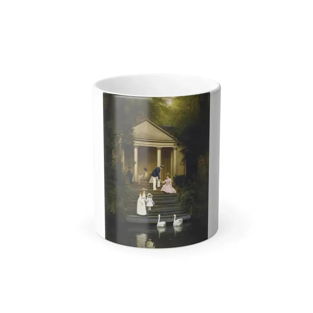 Edith Hayllar (1860-1948) Feeding of the Swans - 1889 - Color Changing Mug 11oz 11oz - Go Mug Yourself