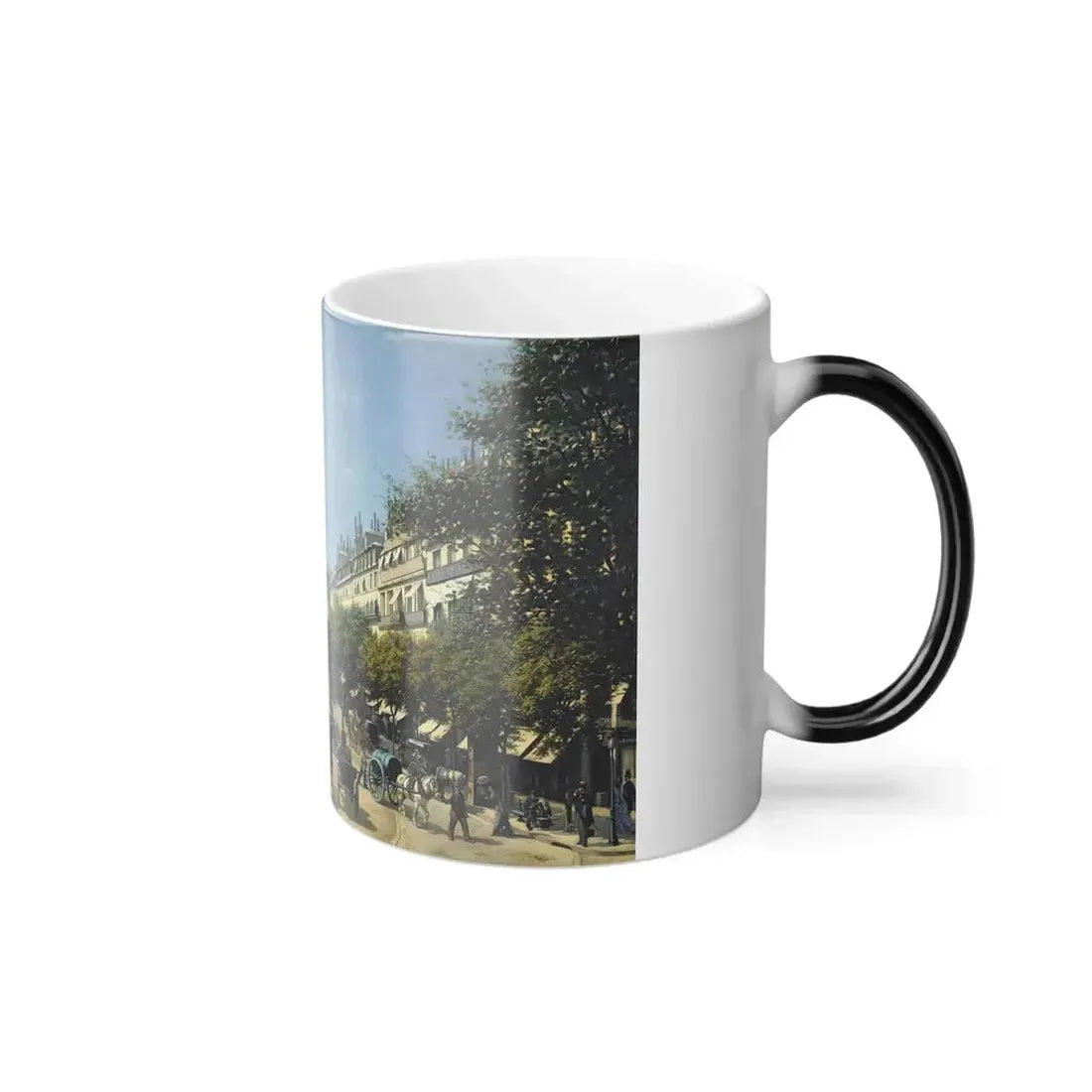 Edmond Grandjean (1844-1908) Le Boulevard des Italiens, Paris - Oil on Canvas 1876 - Color Changing Mug 11oz - Go Mug Yourself