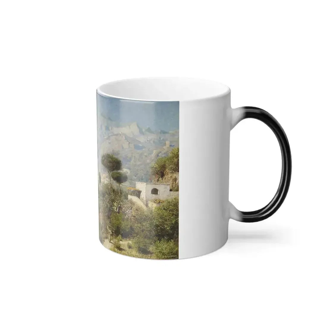 Edmund Berninger (1843-1929%3f) blick auf sorrent - Color Changing Mug 11oz - Go Mug Yourself