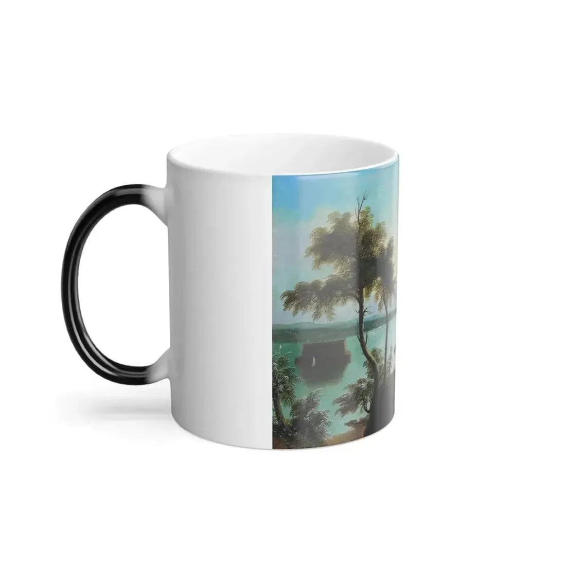 Edmund C Coates (1816-1871) Staten Island in the Narrows, New York - Oil on Canvas 1864 - Color Changing Mug 11oz - Go Mug Yourself