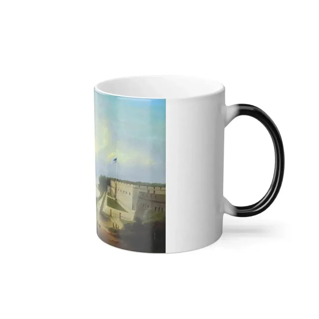 Edmund C Coates (1816-1871) Staten Island in the Narrows, New York - Oil on Canvas 1864 - Color Changing Mug 11oz - Go Mug Yourself