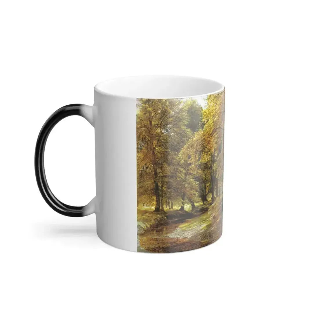 Edmund George Warren (1834-1909) Crossing the Brook Autumn 1874 Pencil watercolor and bodycolor - Color Changing Mug 11oz - Go Mug Yourself
