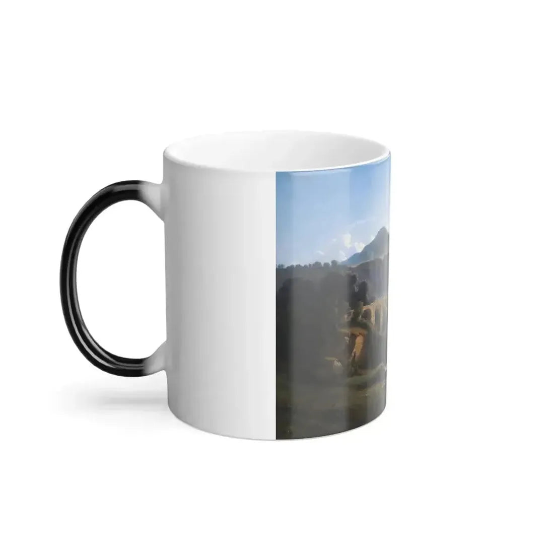 Edmund Hottenroth (1804-1889) Roman Campagna - Oil on Canvas 1862 - Color Changing Mug 11oz - Go Mug Yourself