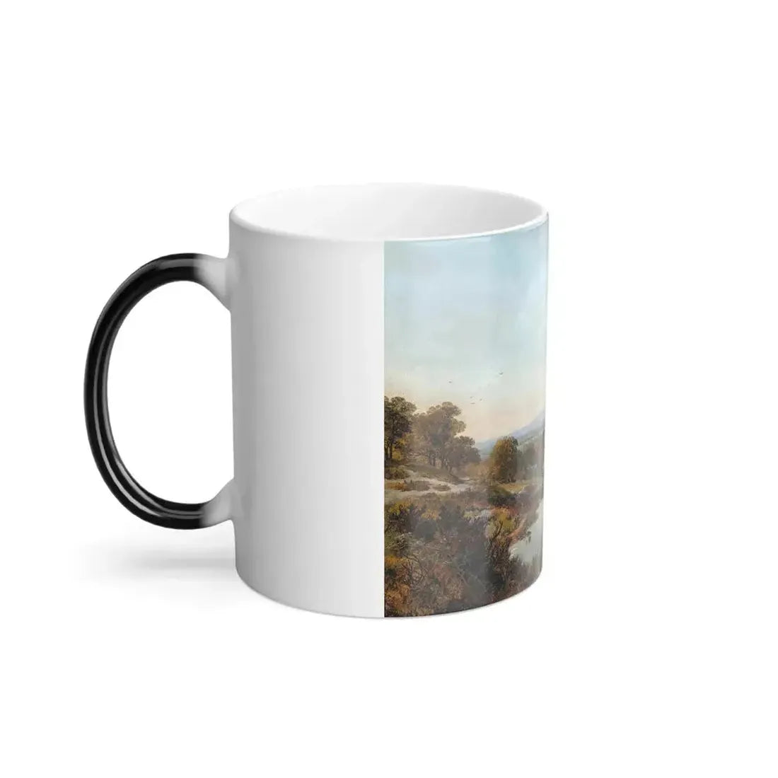 Edmund John Niemann (1813-1876) Landscape near Yeaveley, Derbyshire - Oil on Canvas - Color Changing Mug 11oz - Go Mug Yourself