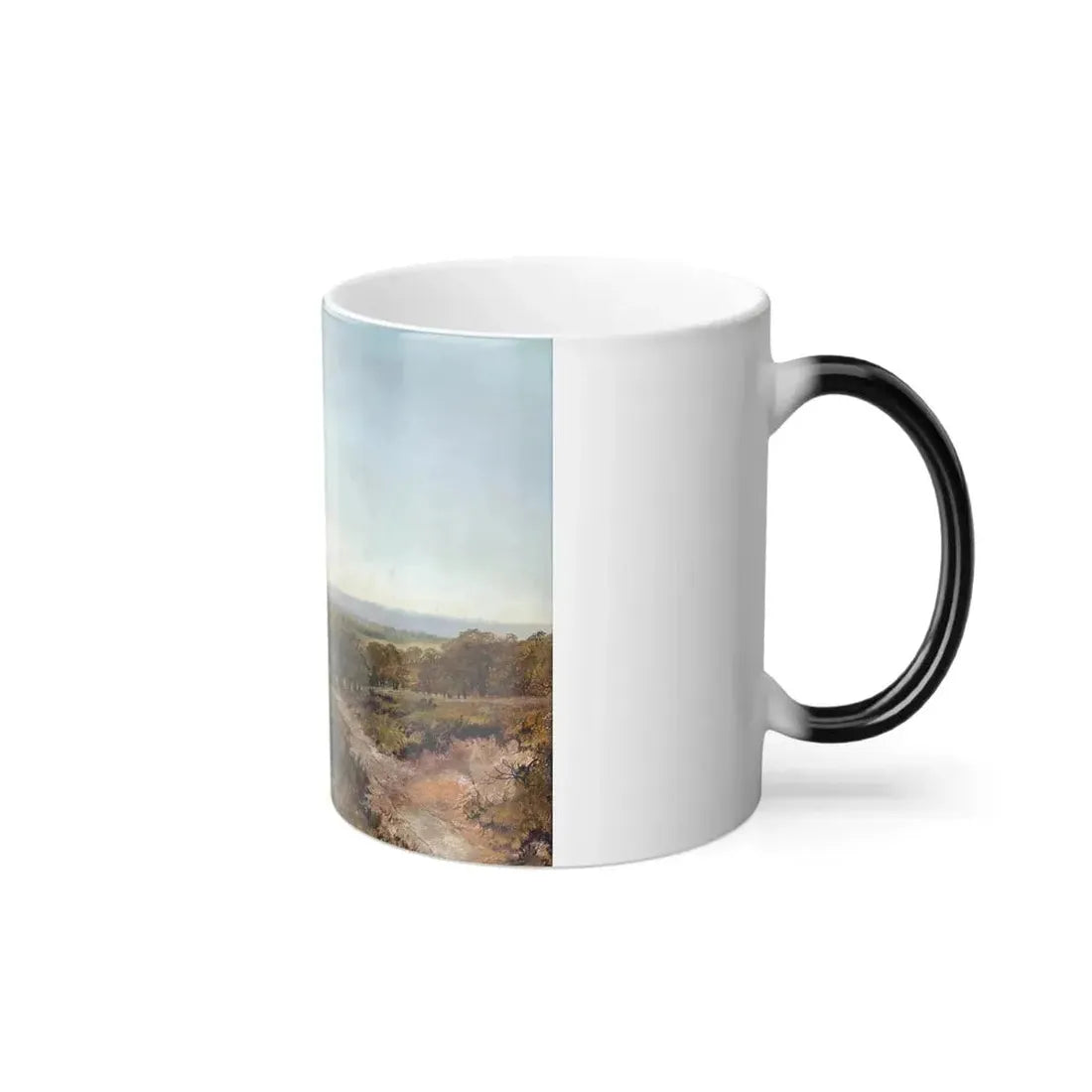 Edmund John Niemann (1813-1876) Landscape near Yeaveley, Derbyshire - Oil on Canvas - Color Changing Mug 11oz - Go Mug Yourself