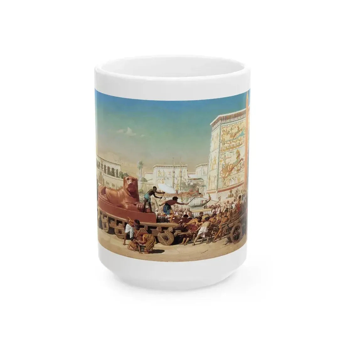 Edward John Poynter (1836-1919) Israel in Egypt - oil on canvas 1867 - White Coffee Mug 15oz - Go Mug Yourself