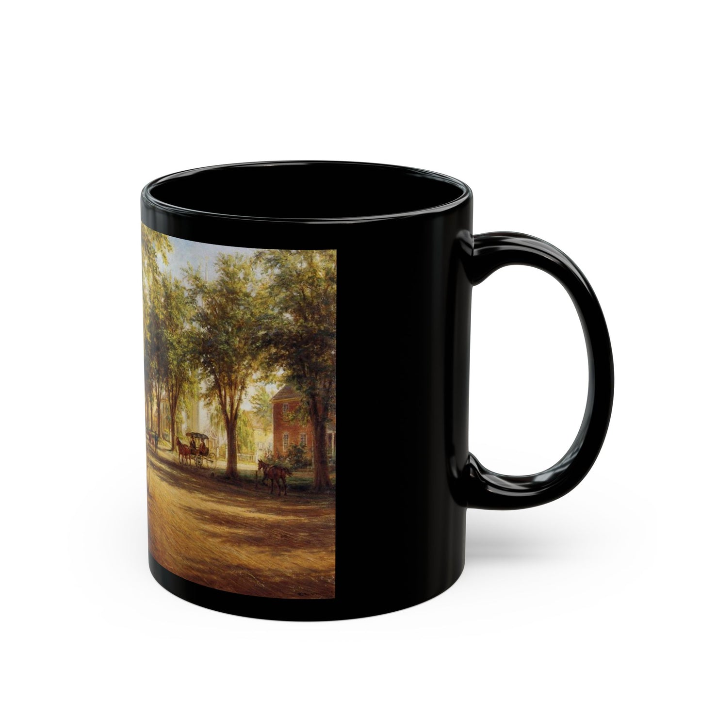 Edward Lamson Henry (1841-1919) Coming Home - Black Coffee Mug-Go Mug Yourself