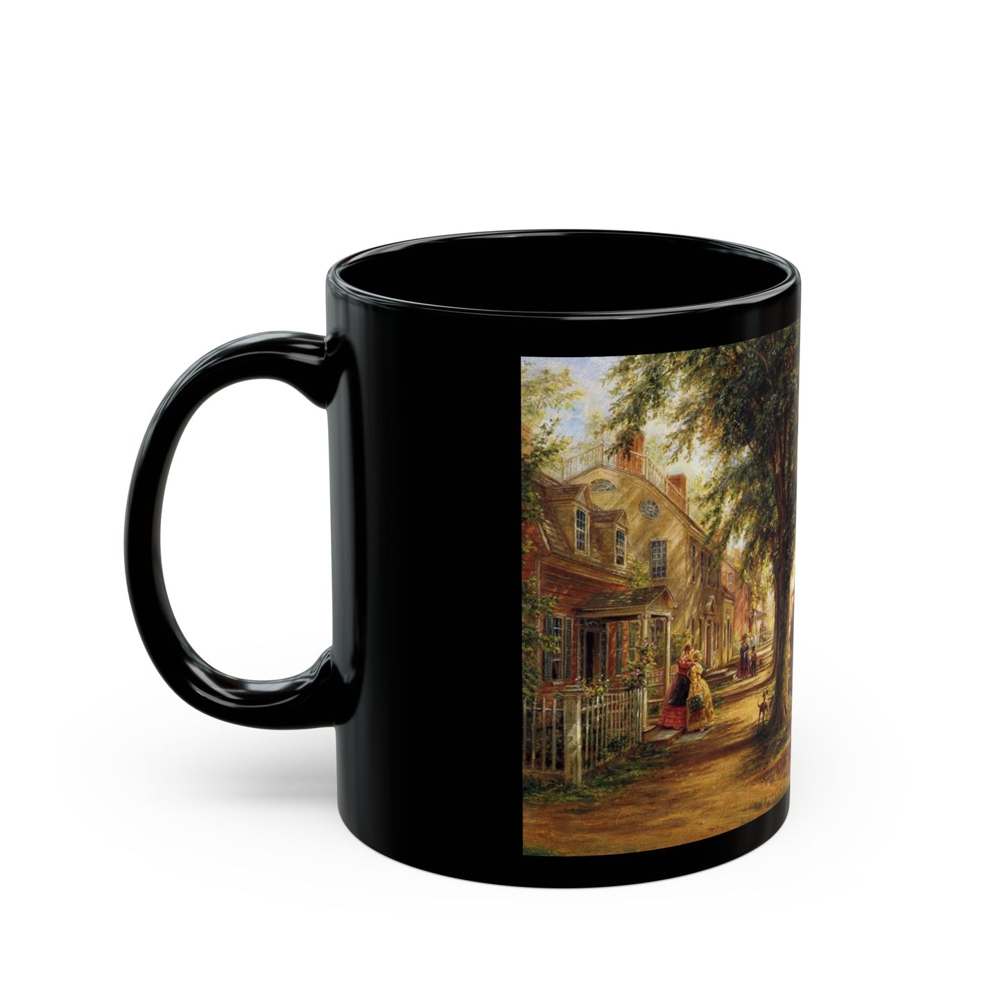 Edward Lamson Henry (1841-1919) Coming Home - Black Coffee Mug-Go Mug Yourself