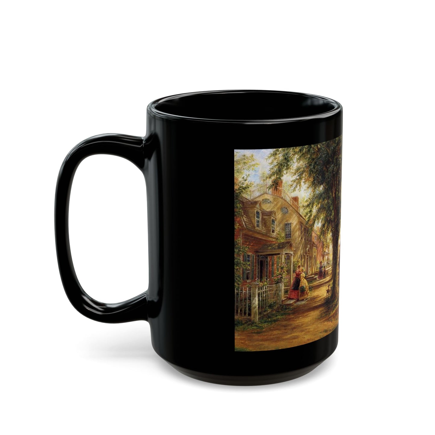 Edward Lamson Henry (1841-1919) Coming Home - Black Coffee Mug-Go Mug Yourself
