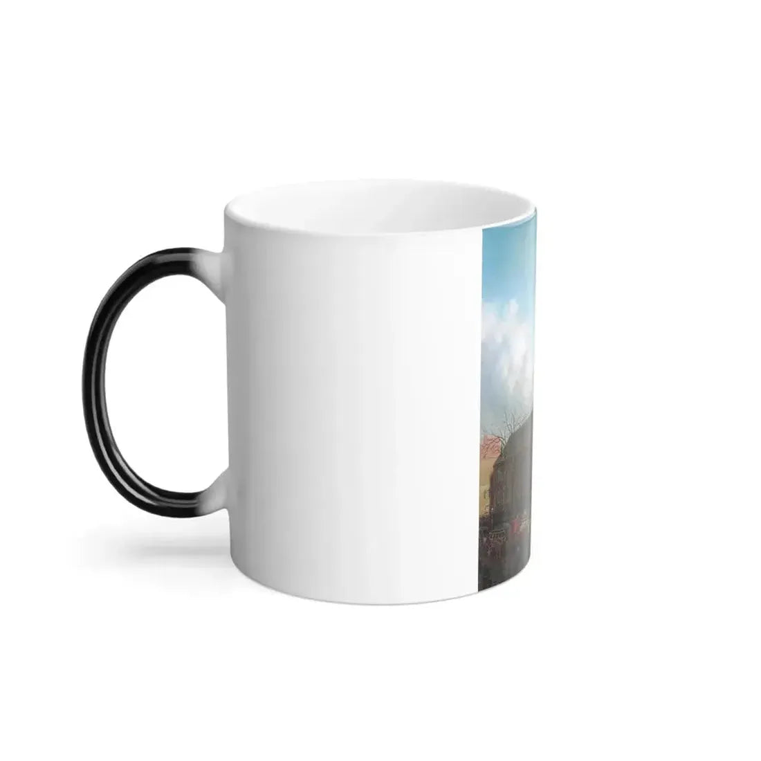 Edward Lamson Henry (1841-1919) North Dutch Church, Fulton and William Streets, New York - Oil on academ-0 - Color Changing Mug 11oz - Go Mug Yourself