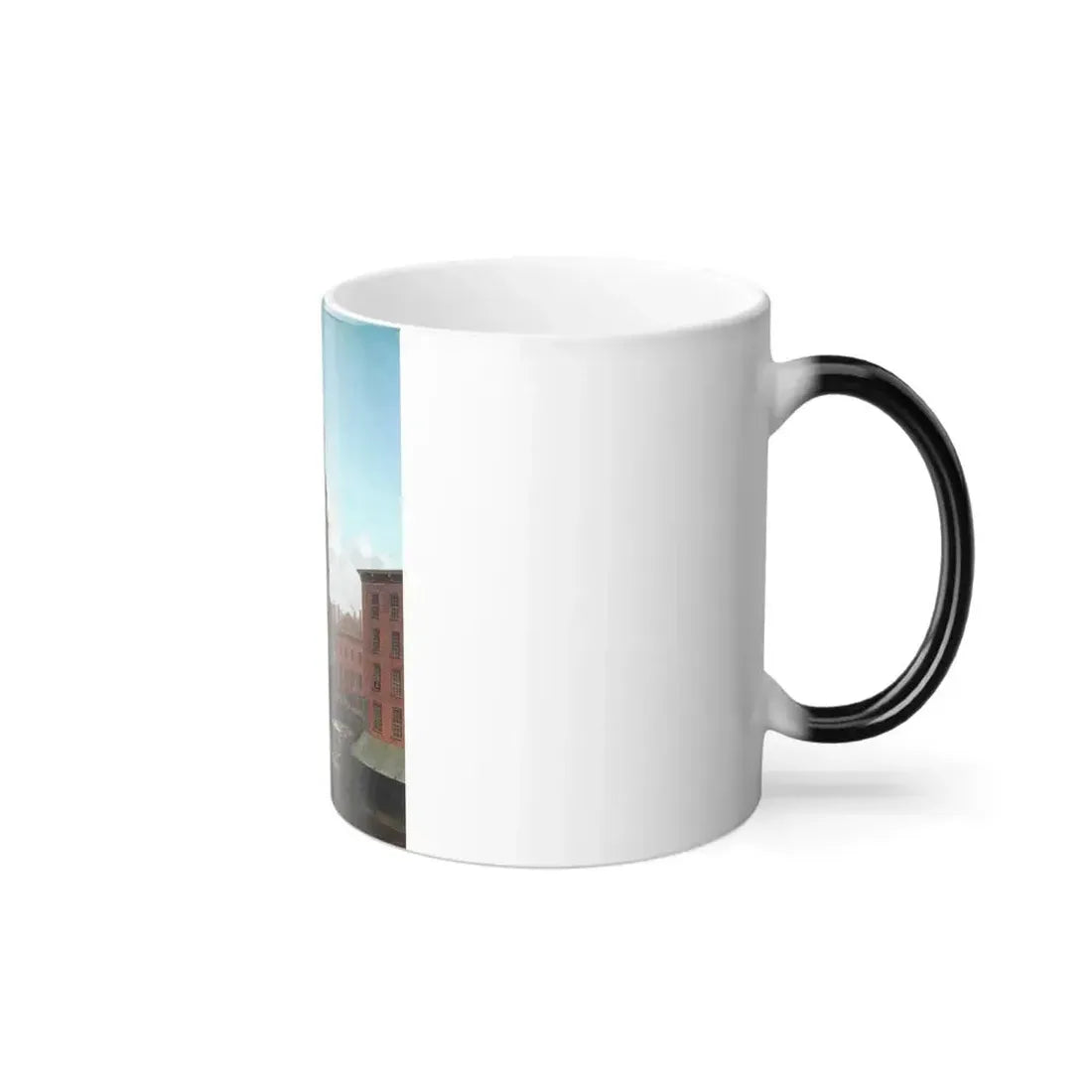 Edward Lamson Henry (1841-1919) North Dutch Church, Fulton and William Streets, New York - Oil on academ-0 - Color Changing Mug 11oz - Go Mug Yourself
