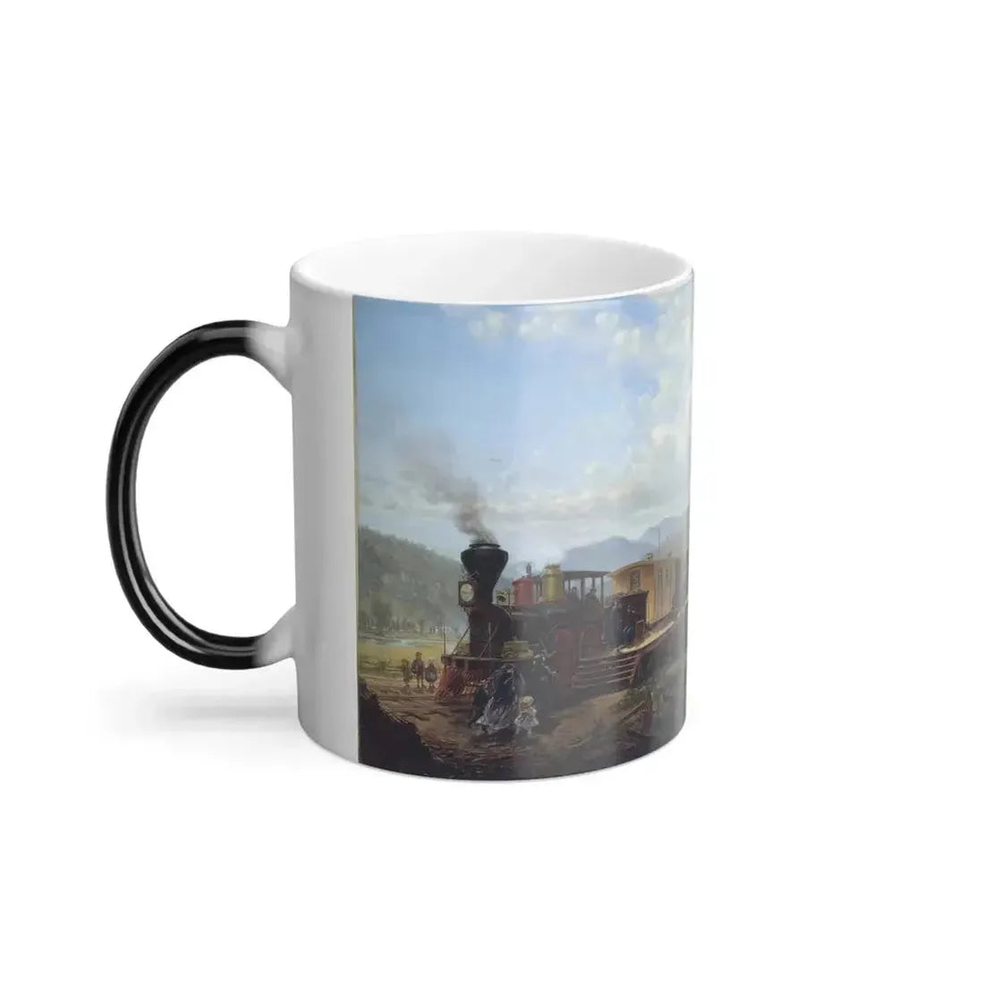 Edward Lamson Henry (1841-1919) The 9%3a45 Accommodation - Oil on Canvas 1867 - Color Changing Mug 11oz - Go Mug Yourself