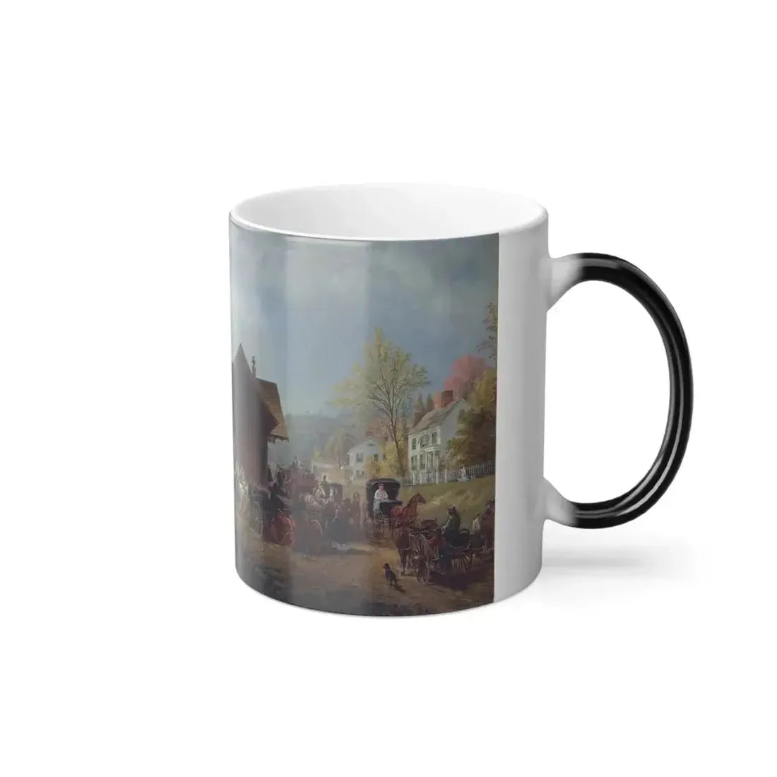 Edward Lamson Henry (1841-1919) The 9%3a45 Accommodation - Oil on Canvas 1867 - Color Changing Mug 11oz - Go Mug Yourself