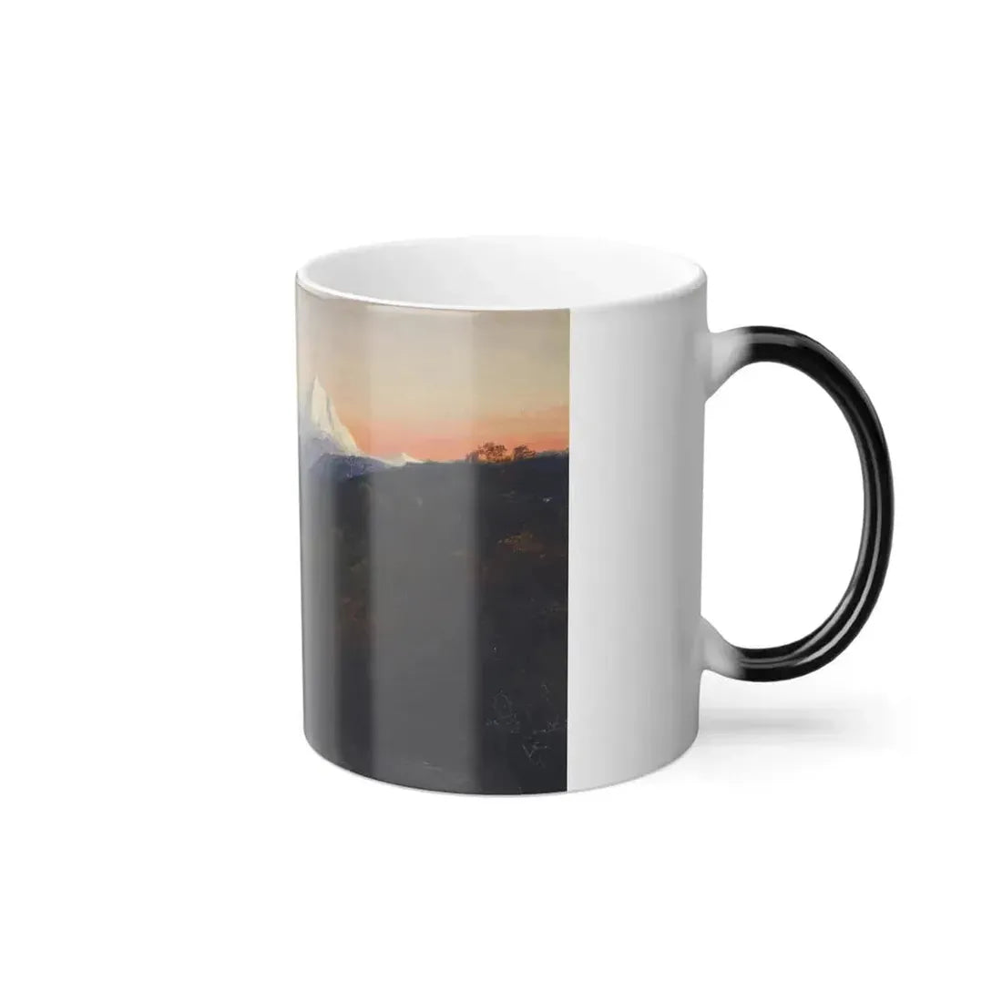 Edward Lear (1812-1888) A View Of Mount Athos And The Pantokrator Monastery, Greece - oil on canvas - Color Changing Mug 11oz - Go Mug Yourself