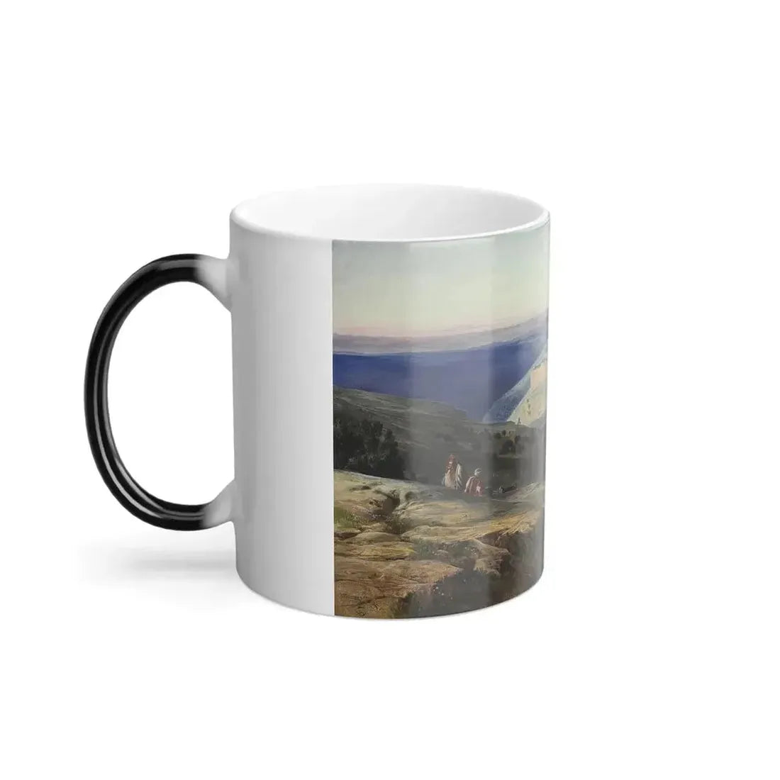 Edward Lear (1812-1888) Jerusalem from the Mount of Olives, Sunrise - Oil on Canvas 1858-59 - Color Changing Mug 11oz - Go Mug Yourself