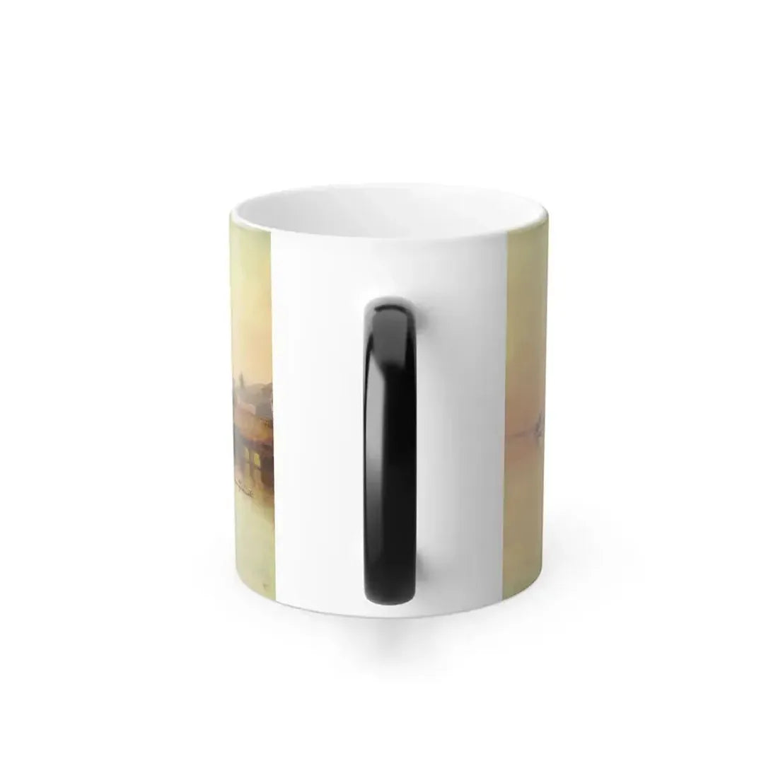 Edward Lear (1812-1888) SHEIK ABADEH ON THE NILE - oil on canvas - Color Changing Mug 11oz - Go Mug Yourself