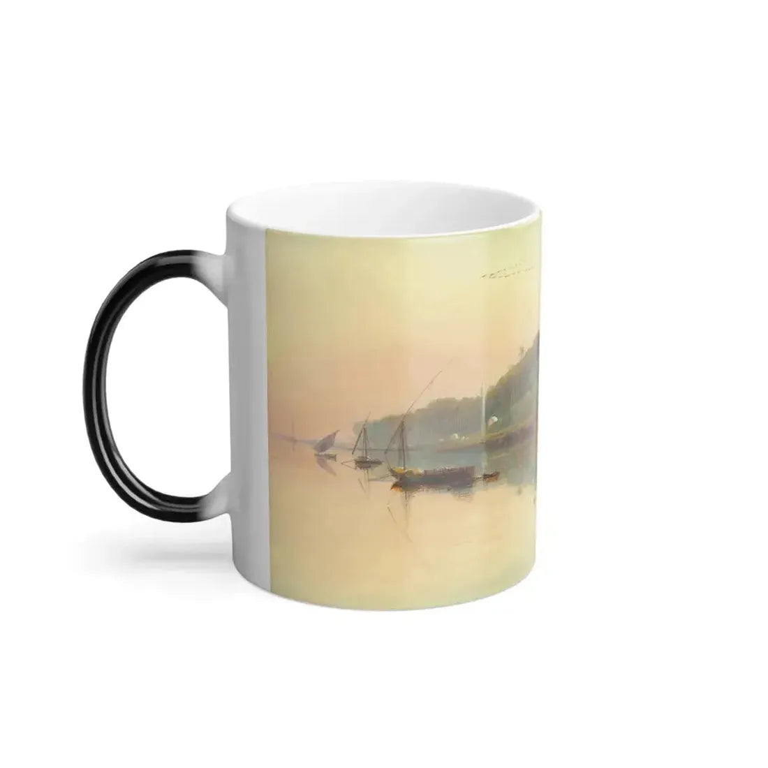 Edward Lear (1812-1888) SHEIK ABADEH ON THE NILE - oil on canvas - Color Changing Mug 11oz - Go Mug Yourself