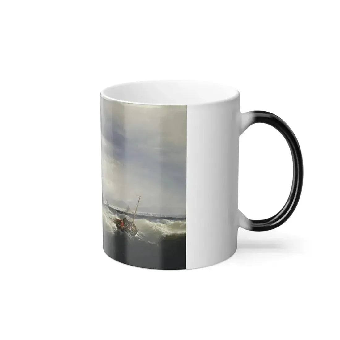 Edward Moran (1829-1901) Fishing Boats Beating up to Windward - Color Changing Mug 11oz - Go Mug Yourself