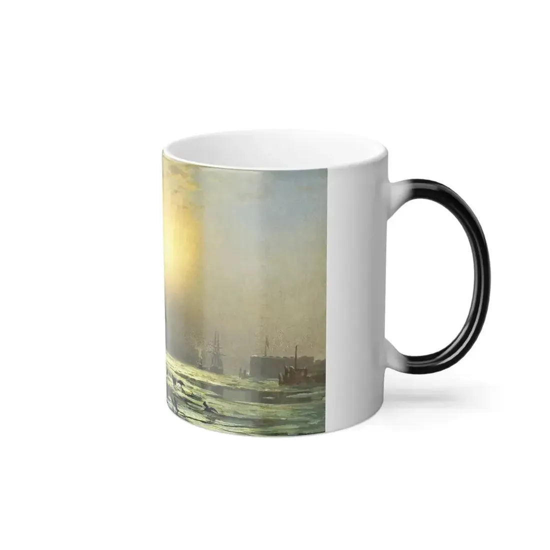 Edward Moran (1829-1901) New York From The Channel - Color Changing Mug 11oz - Go Mug Yourself